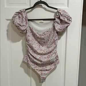 Floral Puff Sleeve Bodysuit - Intimately Free People